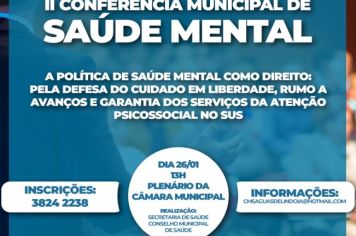 Prefeitura de Águas de Lindoia realiza II Conferência Municipal de Saúde Mental