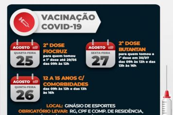 Campanha de Vacinação contra Covid-19 imuniza jovens entre 12 e 15 anos com comorbidades nesta semana