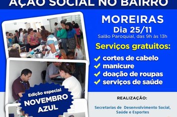 Bairro dos Moreiras recebe Ação Social no dia 25 de novembro