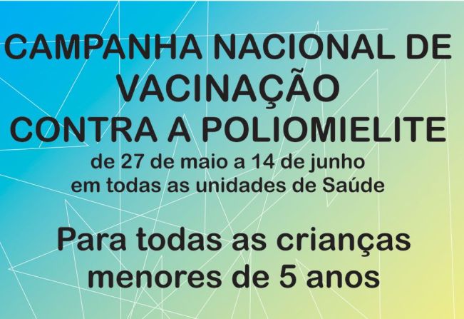 Prefeitura realiza campanhas de vacinação contra Pólio e Covid-19