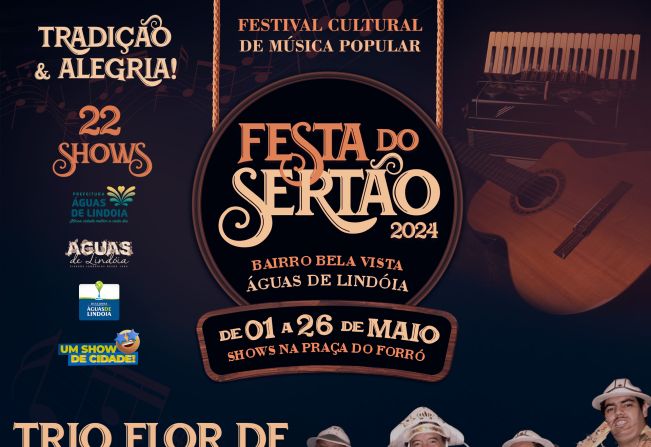Festa do Sertão começa dia 1º de maio com show de Diego Pissica