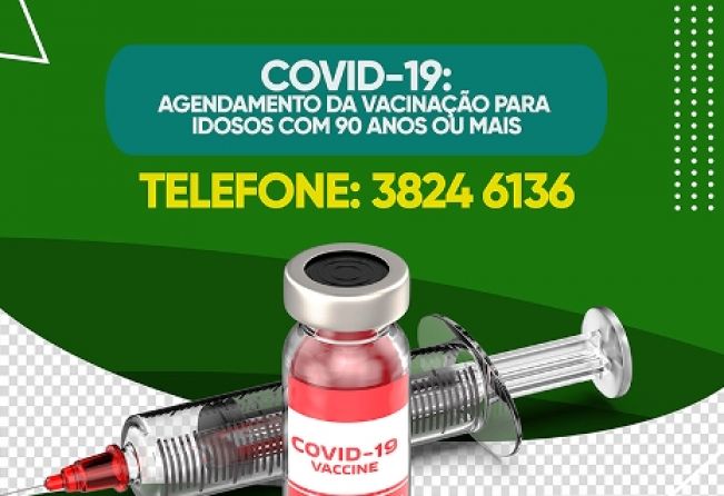 Profissionais de saúde da rede privada e idosos com 90 anos ou mais podem agendar aplicação da vacina contra a Covid-19 