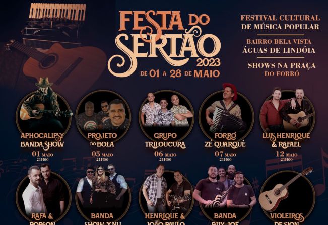 Festa do Sertão começa no dia 1º com Aphocalypse Banda Show