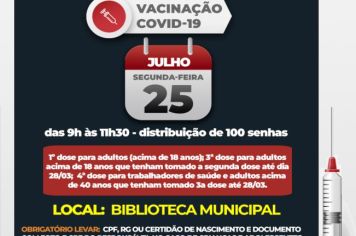 Covid-19: Campanha de vacinação segue com aplicação de todas as doses