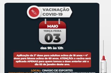 Covid-19: Águas de Lindoia prossegue aplicação de terceira e quarta dose da vacina