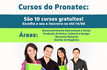 Secretaria prorroga prazo de inscrição para cursos do Pronatec