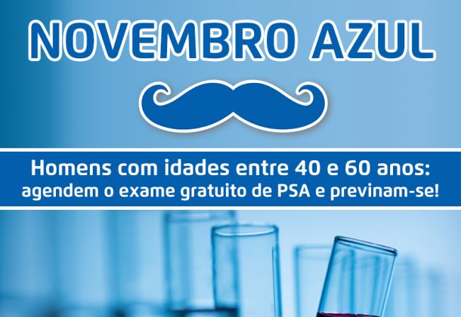 Novembro Azul: Secretaria vai realizar mutirão de exames contra o Câncer de Próstata