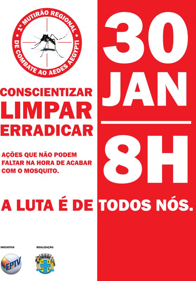 Águas de Lindóia realizará mutirão contra o mosquito Aedes aegypti.