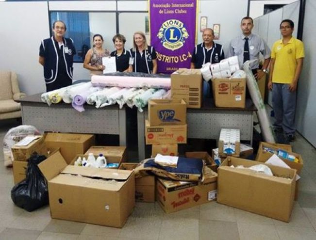 Fundo Social de Águas de Lindóia recebe doações do Distrito LC-4 do Lions Clube
