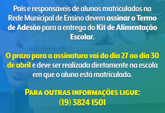 KIT DE ALIMENTAÇÃO ESCOLAR